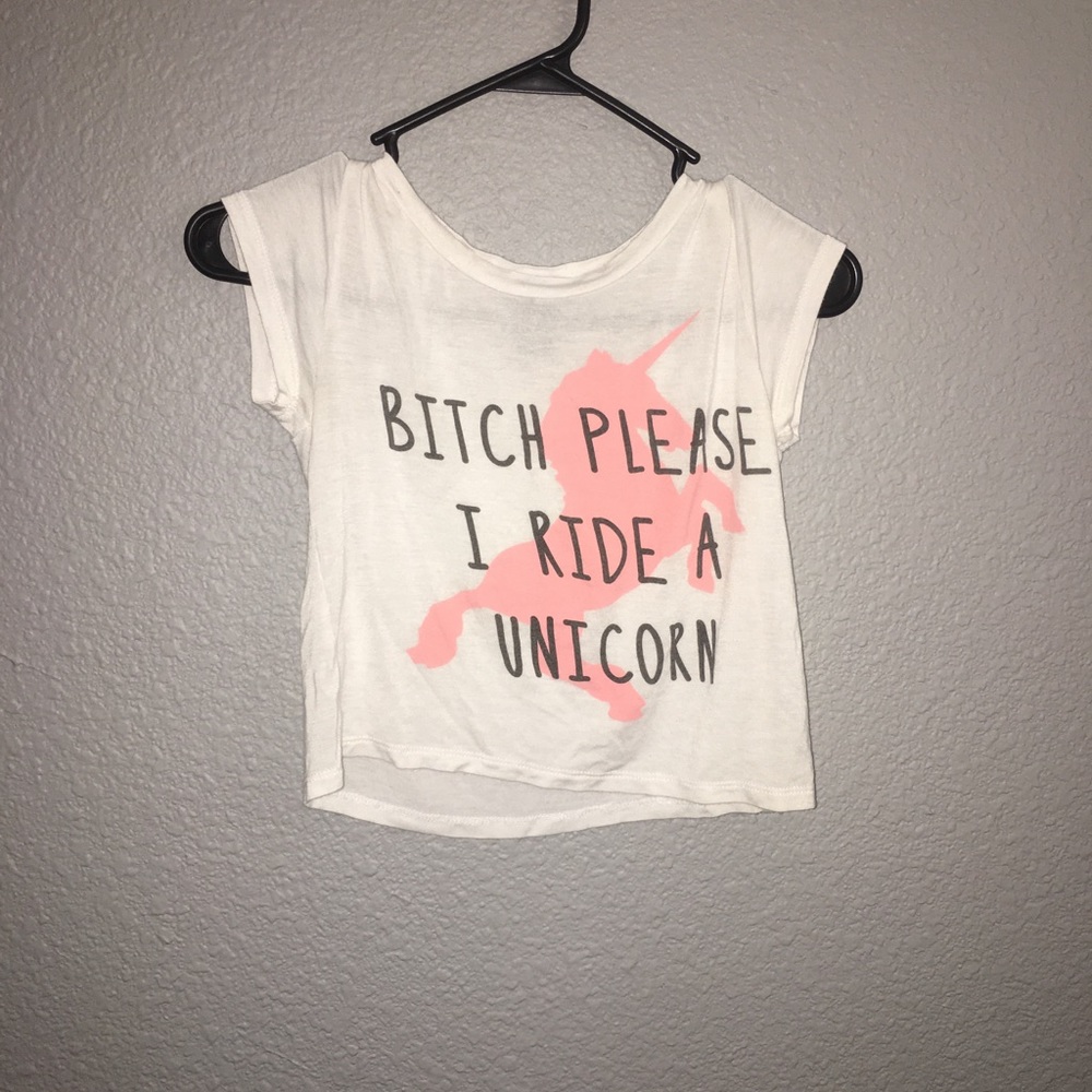 Crop too unicorn white